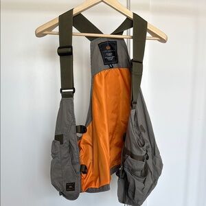 Alpha Industries Gray and Orange Performance Vest